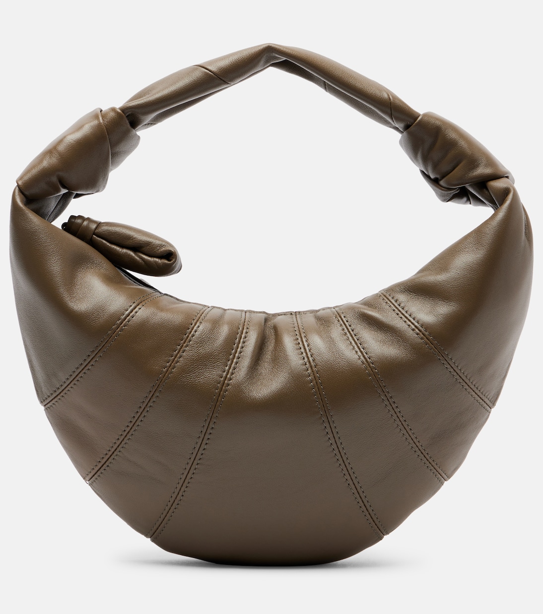 

Мини-сумка через плечо Fortune Croissant из кожи Lemaire, Dark Khaki