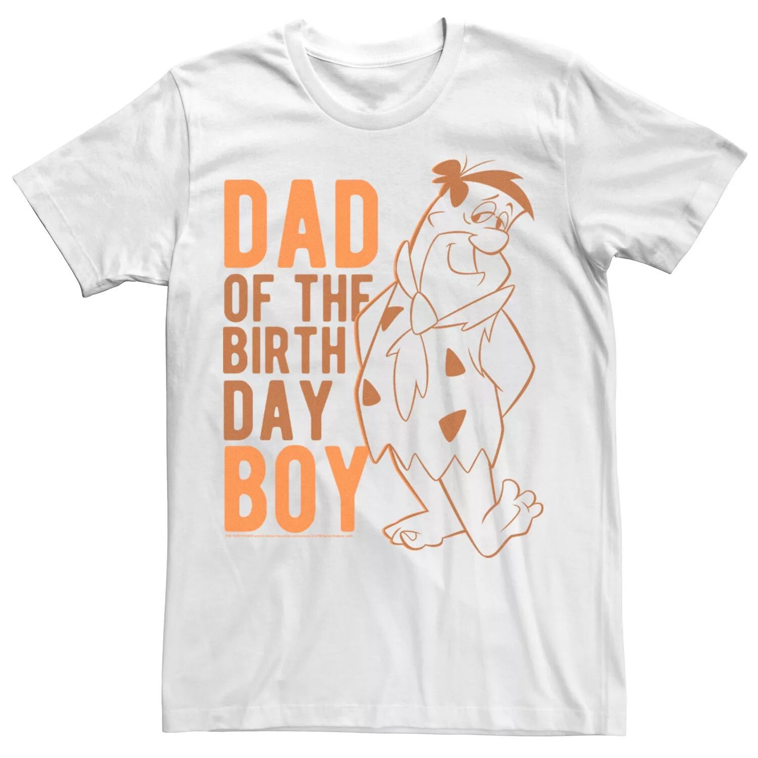 

Мужская футболка с портретом Flinstone Fred Dad Of Birthday Boy Licensed Character