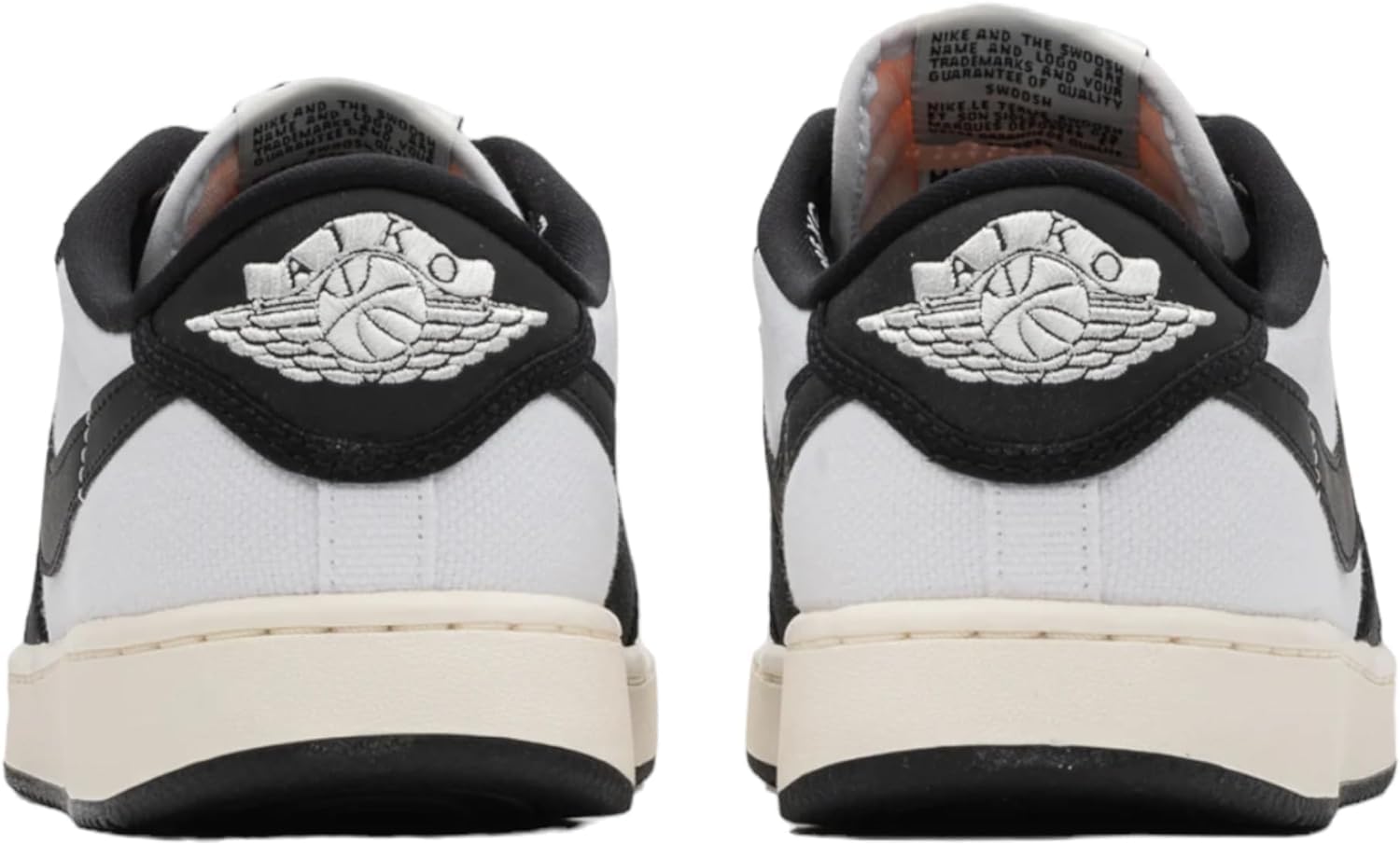 Мужские кроссовки Nike AJKO 1 Low Black/Varsity Red-Sail (DX4981 006) Jordan, белый/черный — фото 3