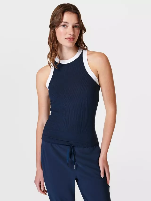 

Топ Sweaty Betty Harper Racer Tank, цвет navy/blue