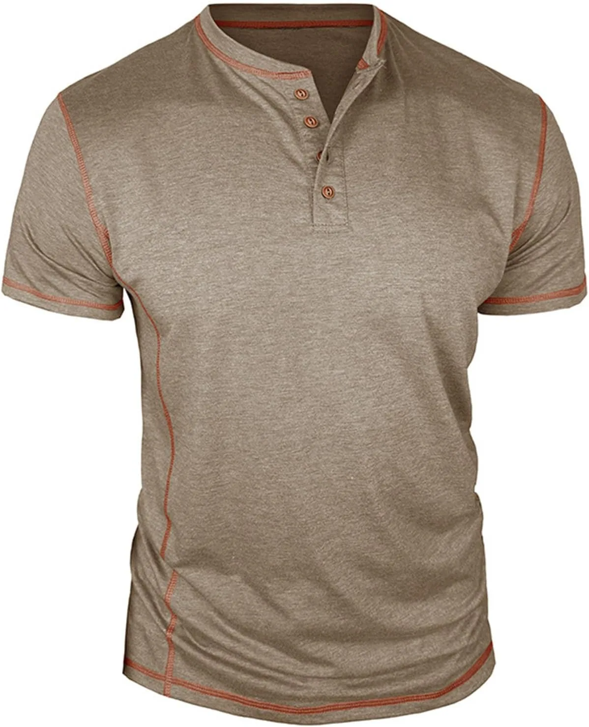 

Мужская футболка хенли с коротким рукавом из хлопка