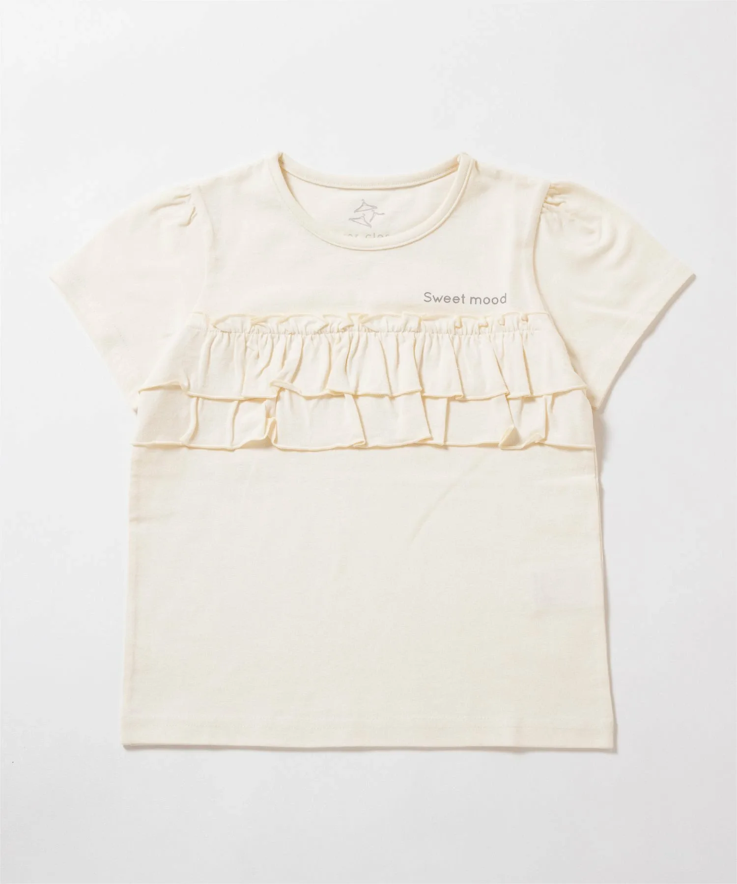 Футболка с оборками Ever Closet, ivory — фото 3