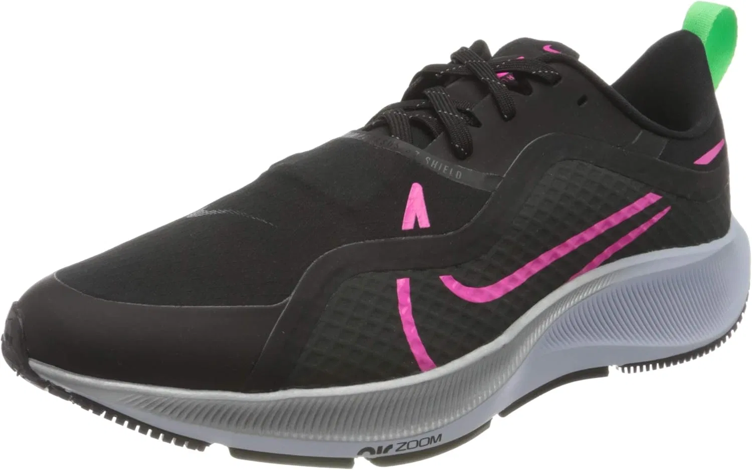 Мужские беговые кроссовки Nike Air Zm Pegasus 37 Shield, Black Pink Blast Iron Grey Obs