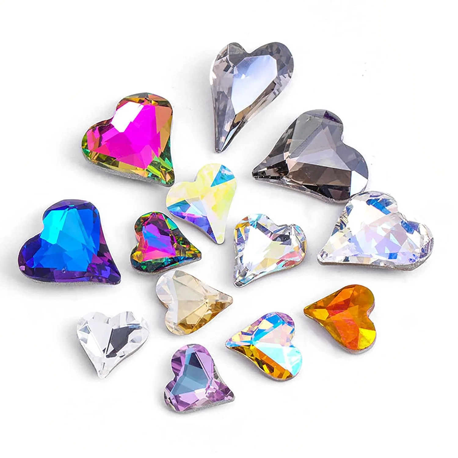 Стразы для ногтей «Crooked Heart 3D Glitter Rhinestones» 36 шт. ‎Marmoday