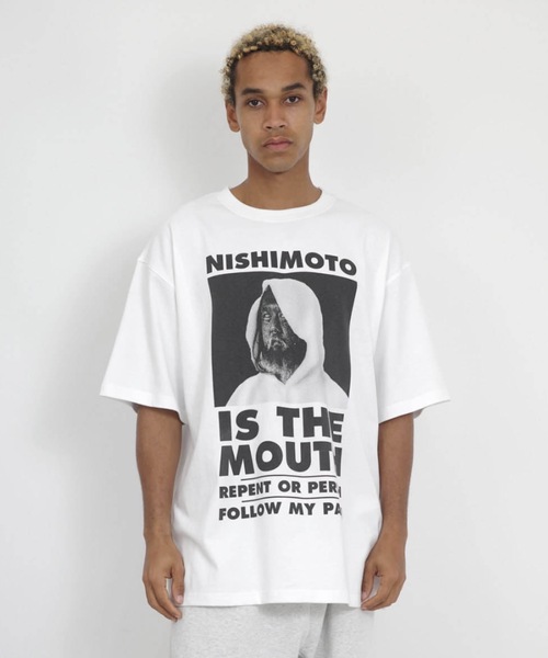 

Футболка с короткими рукавами, принт NISHIMOTO IS THE MOUTH, белый