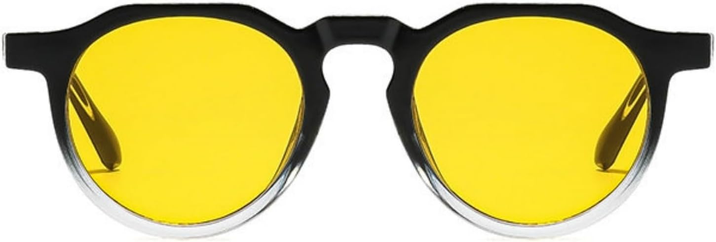 

Солнцезащитные очки Willochra Retro Small Round Punk для женщин, модные градиентные очки с защитой от УФ-излучения UV400 для мужчин, с заклепками, черные, многоугольные, C6