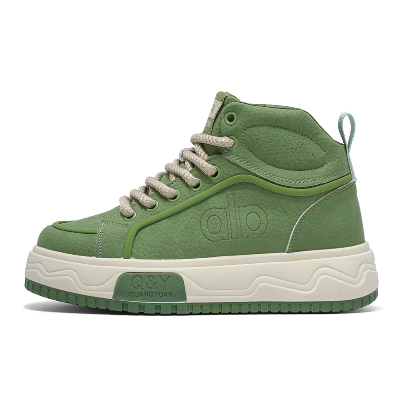 

Мужские повседневные ботинки High Top с противоскользящей, износостойкой и амортизирующей подошвой BAOZAOGONGYANG, lh-d1015 зеленый