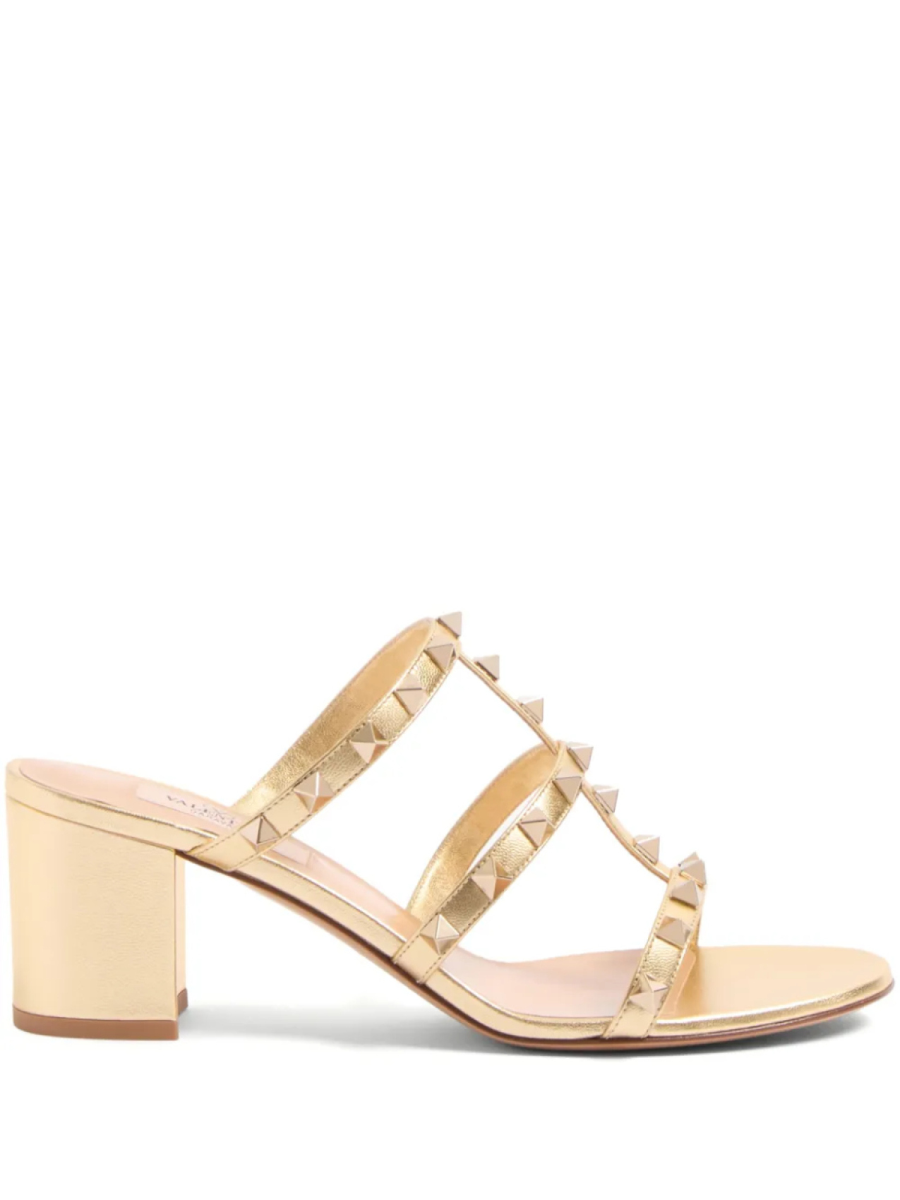Valentino Garavani босоножки Rockstud 60, золотой