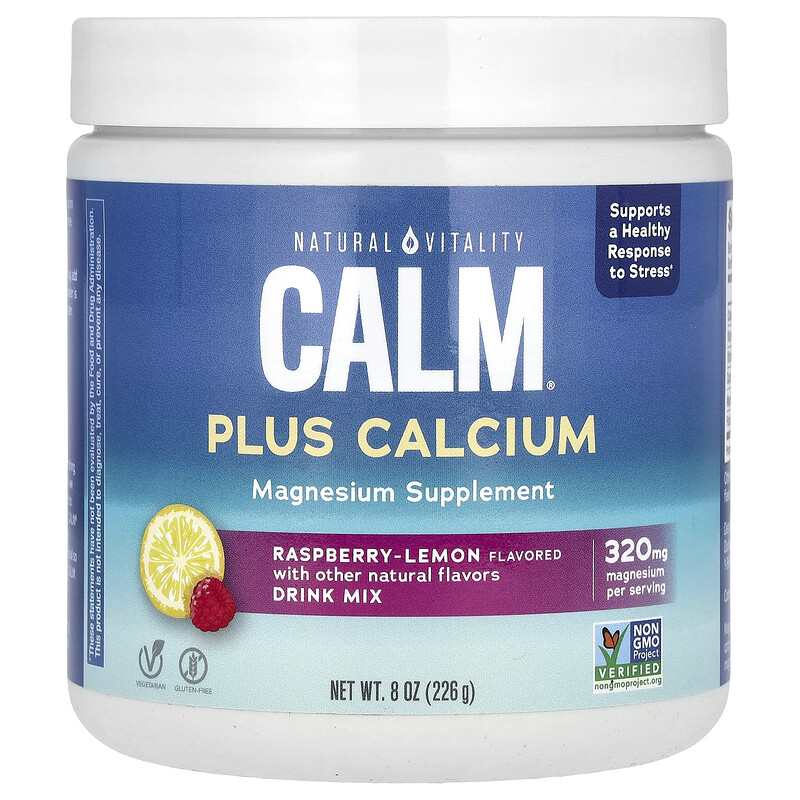 

Natural Vitality, CALM, с кальцием, малина и лимон, 226 г (8 унций)