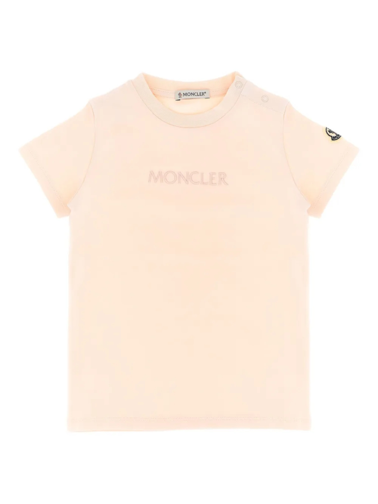 

Футболка с вышитым логотипом Moncler Enfant, розовый