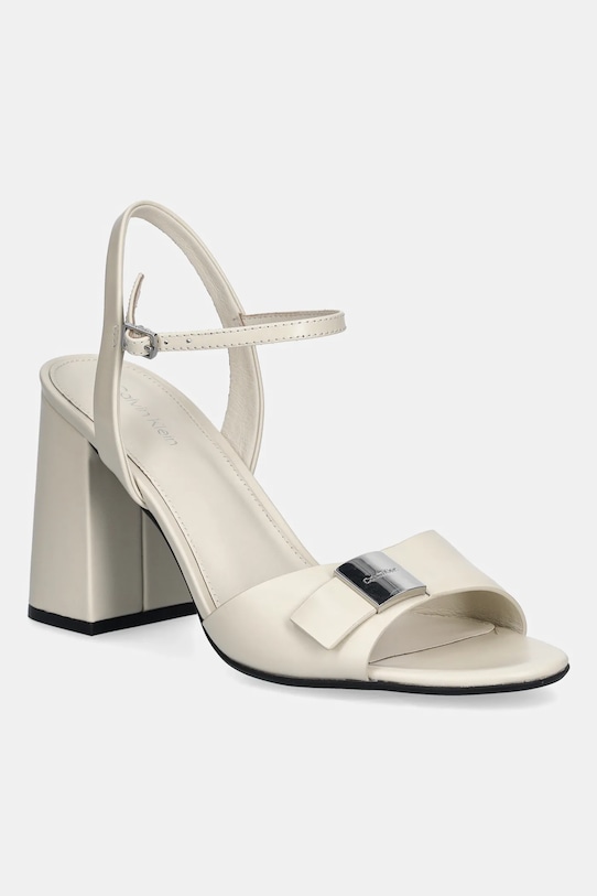 Сандалии из нубука HEEL SANDAL 85 W/CK HW - LTH Calvin Klein, бежевый