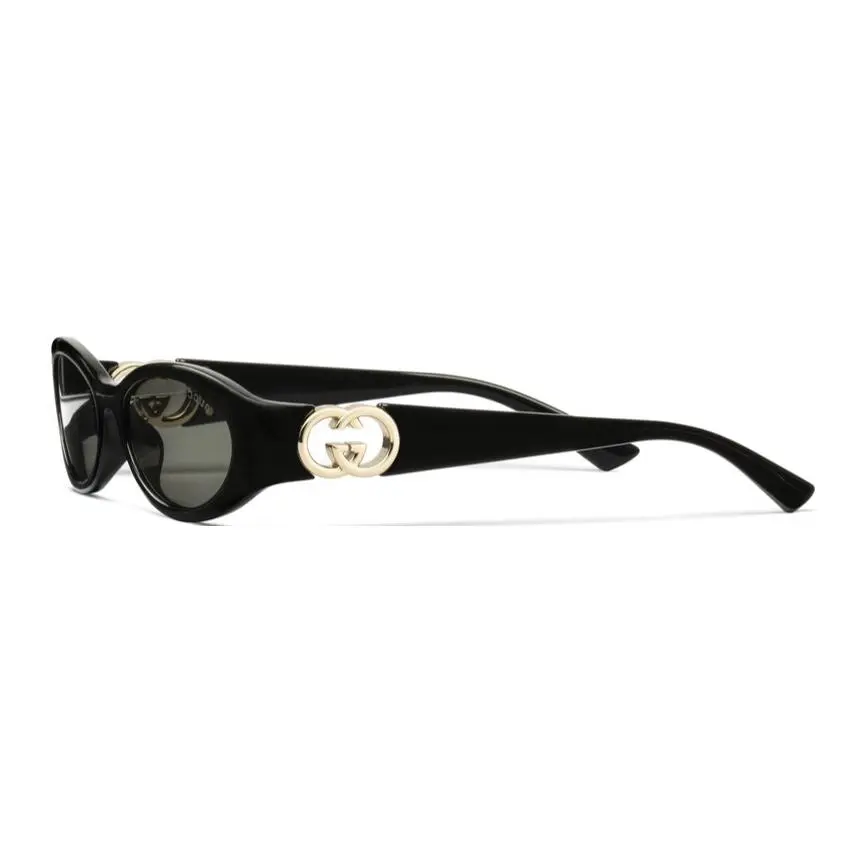 

GUCCI Солнцезащитные очки с овальной оправой, Black