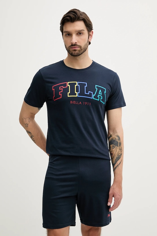 

Хлопковая пижама Fila, темно-синий