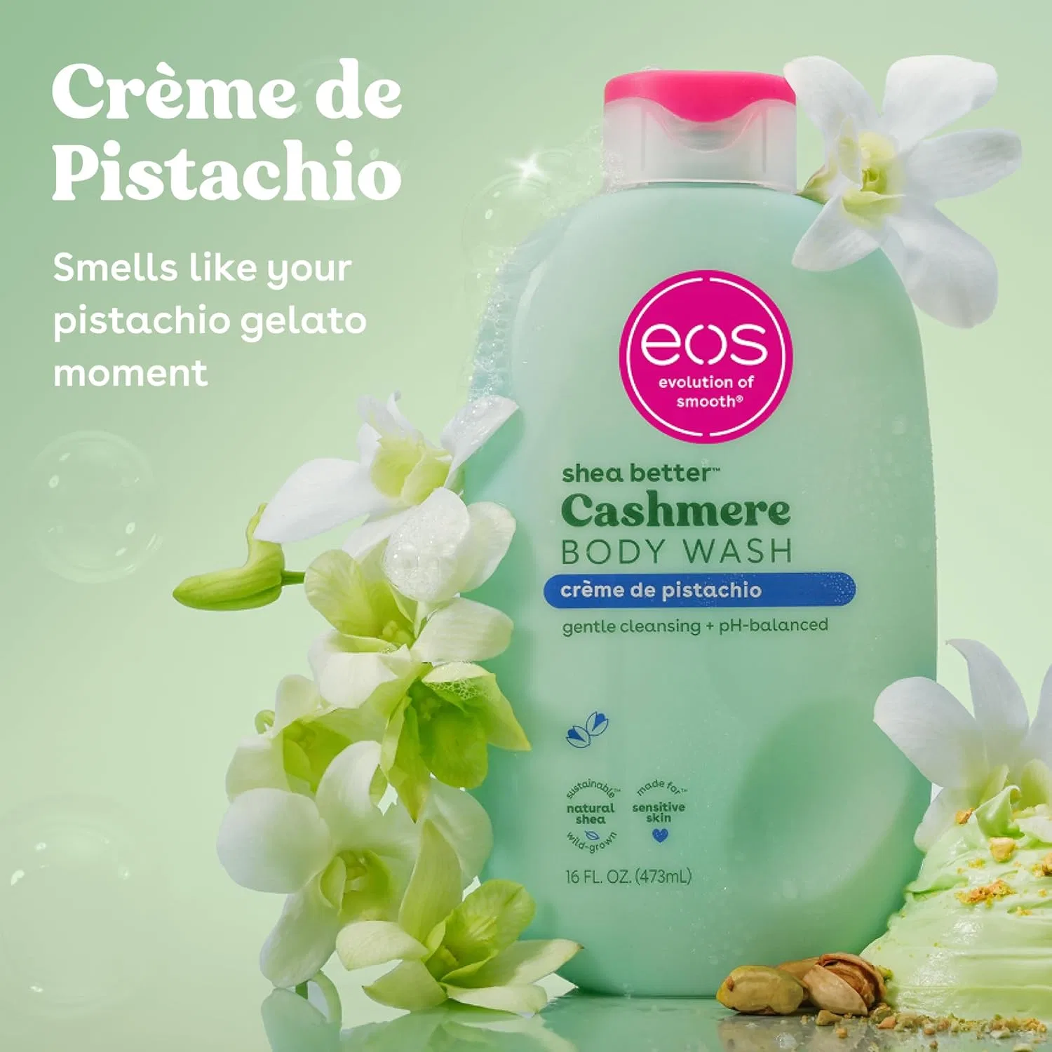 Увлажняющий гель для душа eos Cashmere Crème de Pistachio, 473 мл Eos — фото 2
