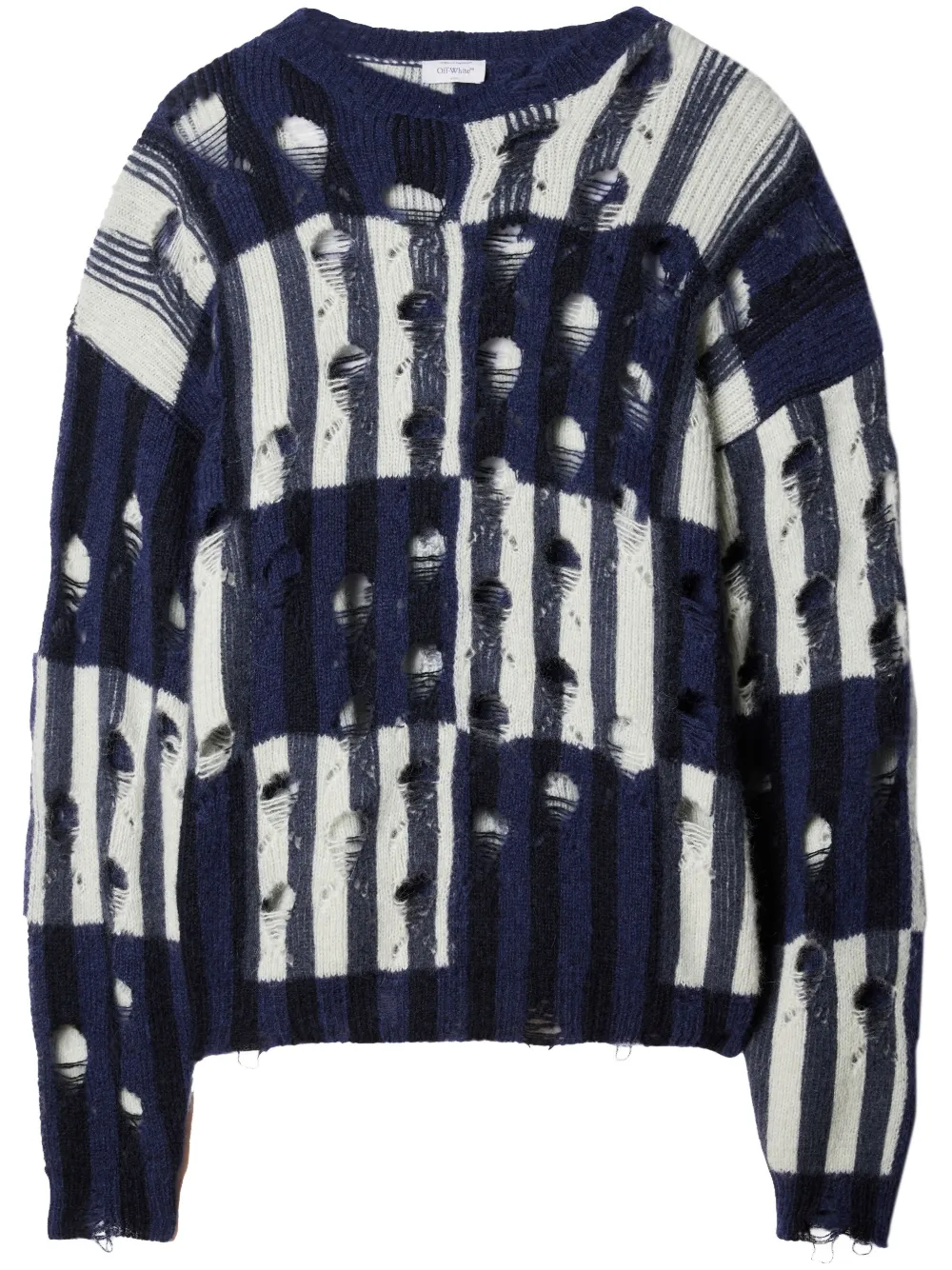 

Джемпер Shibori с эффектом потертости OFF-WHITE, синий