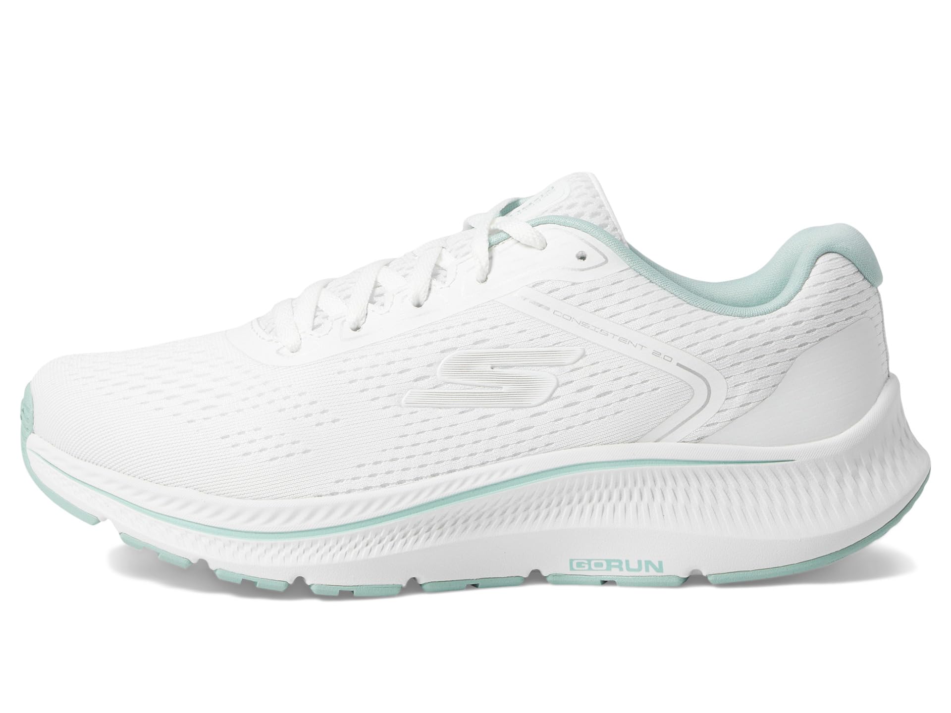 Кроссовки SKECHERS Go Run Consistent 2.0 Mile, White/Mint — фото 4