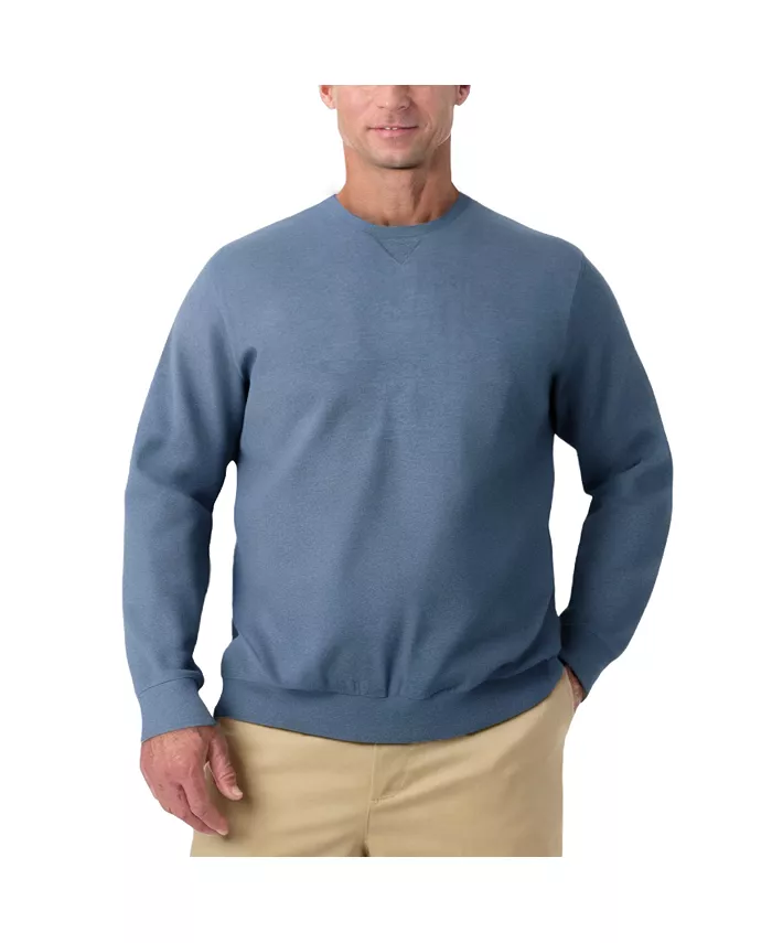 

Большая и высокая ультралегкая уютная флисовая толстовка с круглым вырезом Kingsize, синий