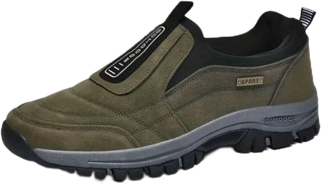 

Мужские туфли Комфортные Водонепроницаемые Ортопедические Ботинки для Ходьбы Туристические Ботинки Canopycasa, зеленый