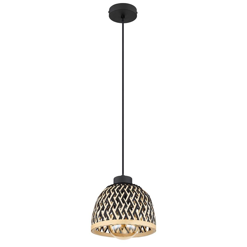 

Подвесной светильник, металл, черный матовый, бамбук, D 20 см Globo Lighting