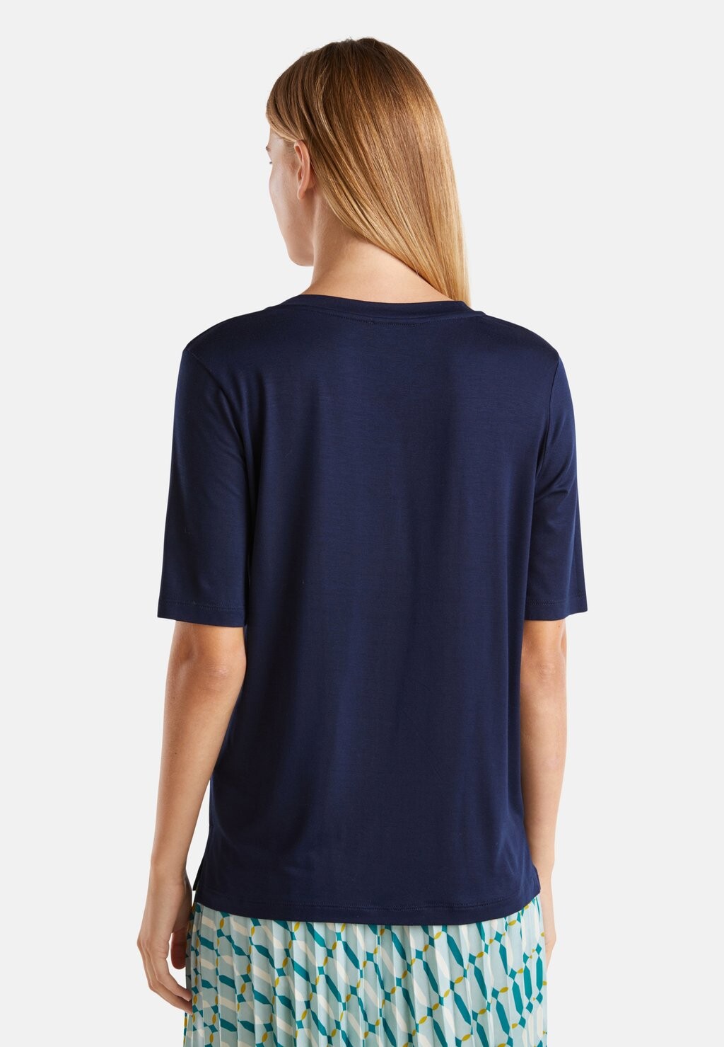 

Базовая футболка V-NECK United Colors of Benetton, синий