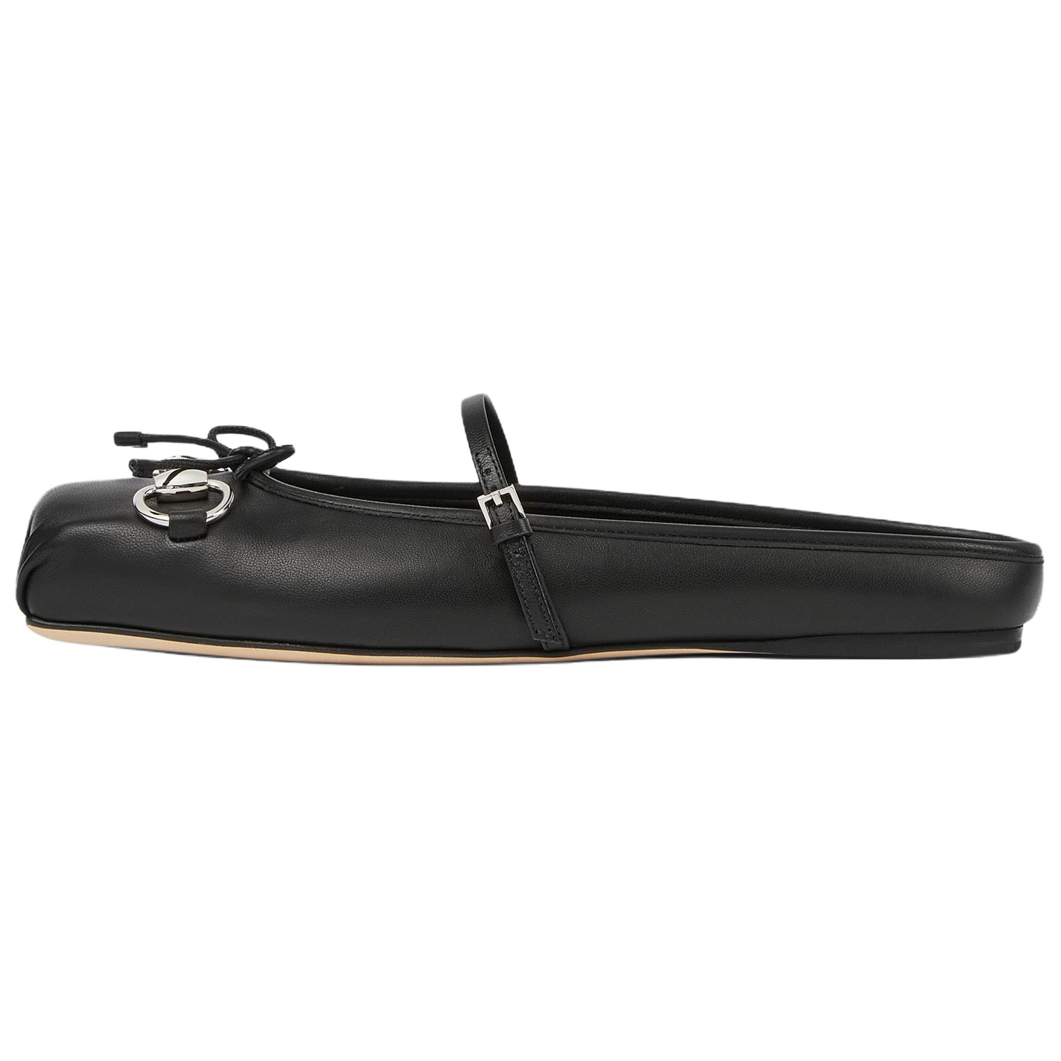 GUCCI Лоферы с подковой Horsebit закрытые женские black