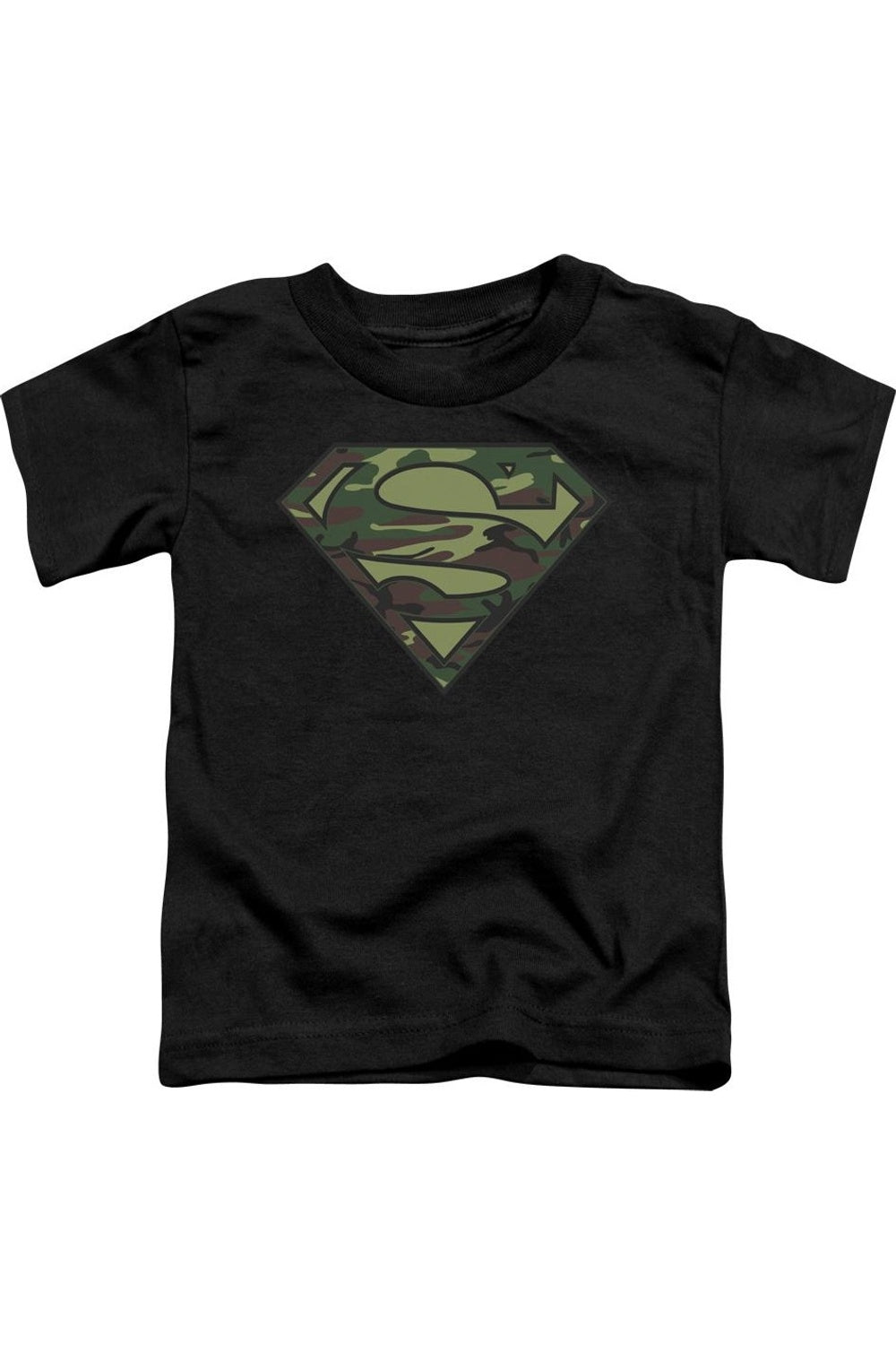 

Футболка с коротким рукавом для малышей с камуфляжным логотипом Superman Gildan, черный