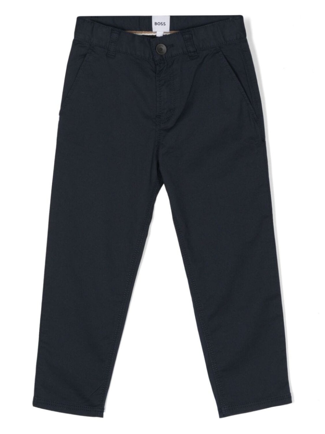 

BOSS Kidswear твиловые брюки прямого кроя, синий