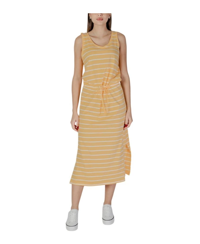 

Желтое платье из смесовой хлопковой ткани, коллекция весна/лето B.Young, желтый