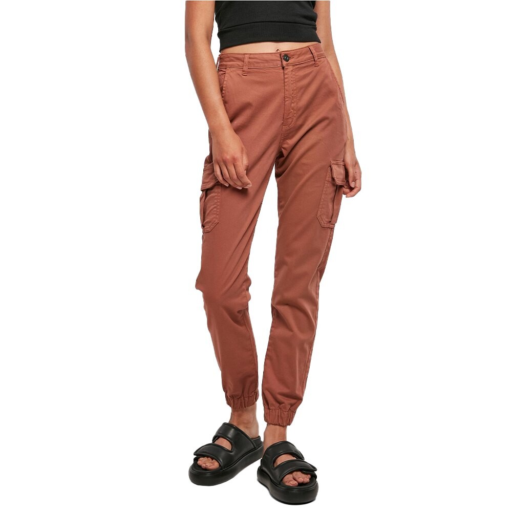 

Брюки Urban Classics high waist cargo, оранжевый