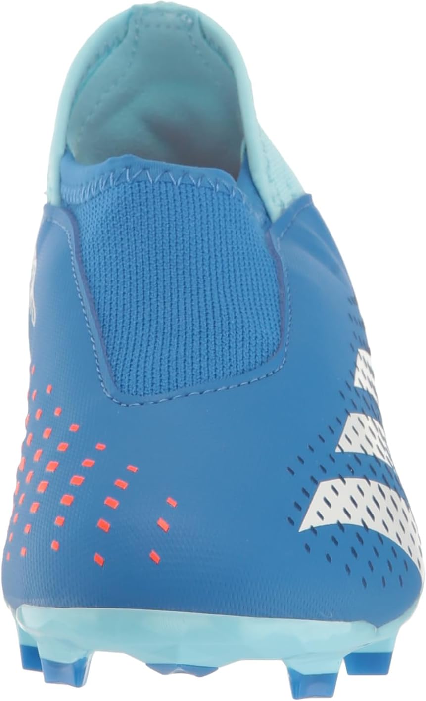 Детские кроссовки Adidas Accuracy.3 Predator без шнурков для твердого грунта (унисекс), белый/синий — фото 2