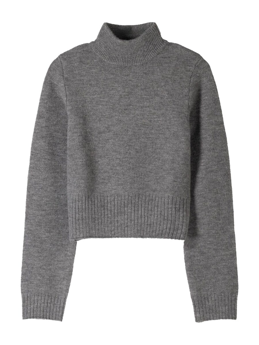 

Тонкий вязаный свитер Bershka Sweater, пятнистый серый
