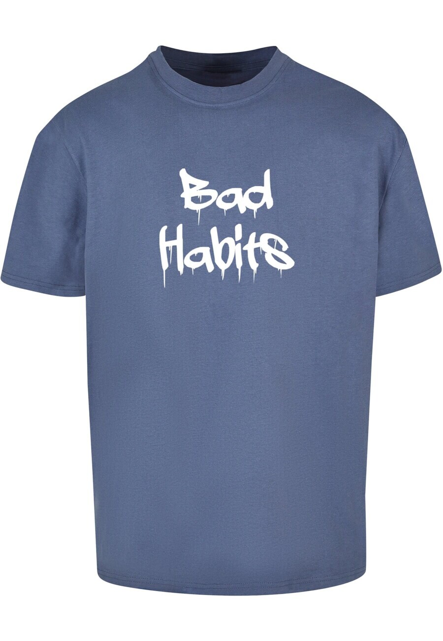 

Футболка Merchcode BAD HABITS, пыльный синий