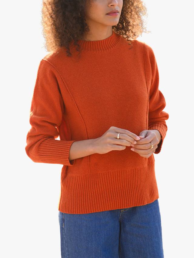 

Джемпер из чистой шерсти с открытым швом Celtic & Co., цвет Burnt Orange