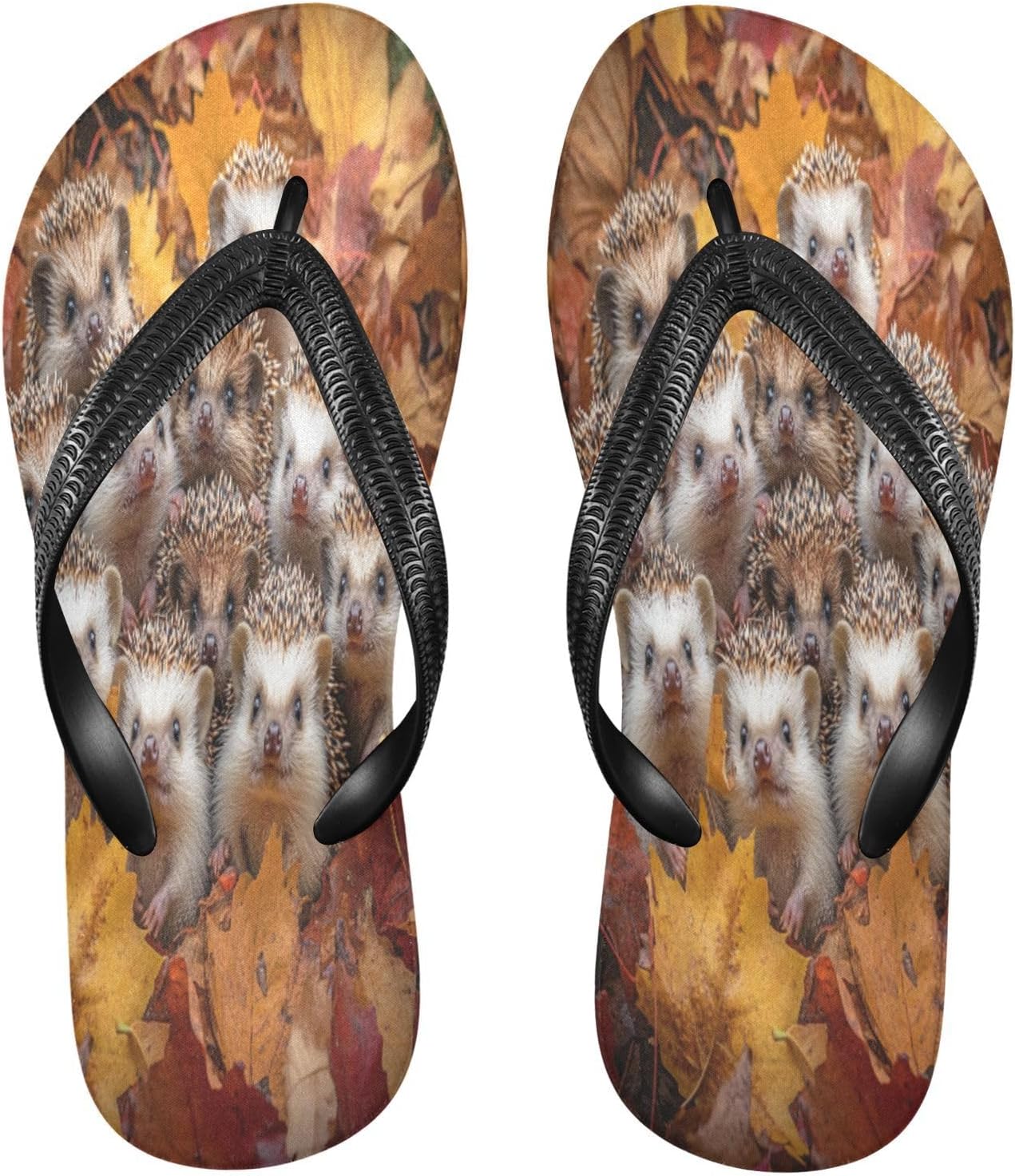 

Вьетнамки с изображением ежика, оранжевые пляжные шлепанцы, резиновые нескользящие летние тапочки для прогулок для мужчин и женщин Sinestour