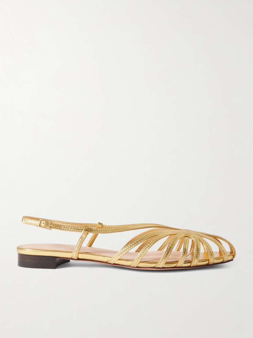 Сандалии из металлизированной кожи Devon Loeffler Randall, золотой