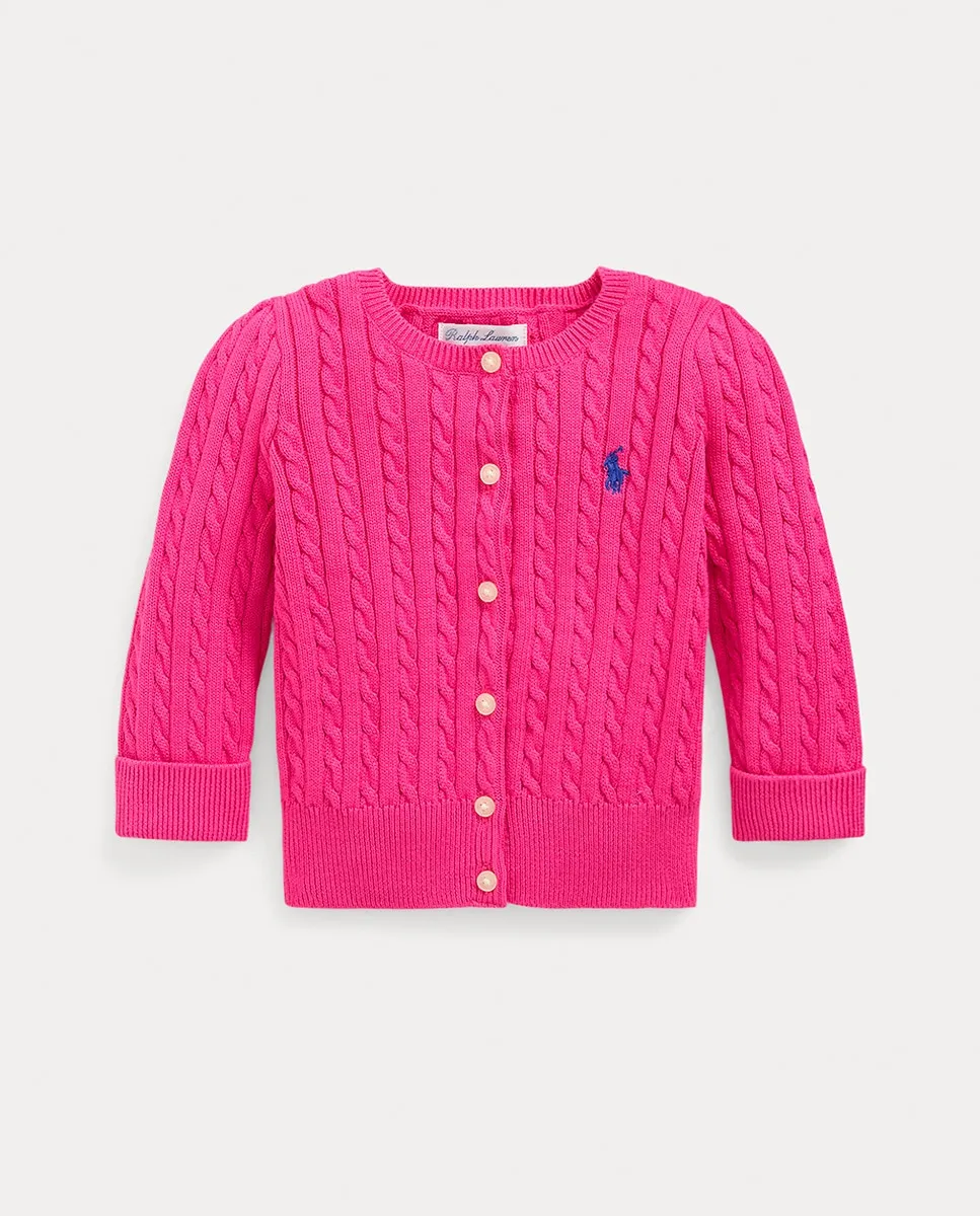 

Вязаный жакет для девочки на пуговицах Polo Ralph Lauren, цвет Rosa