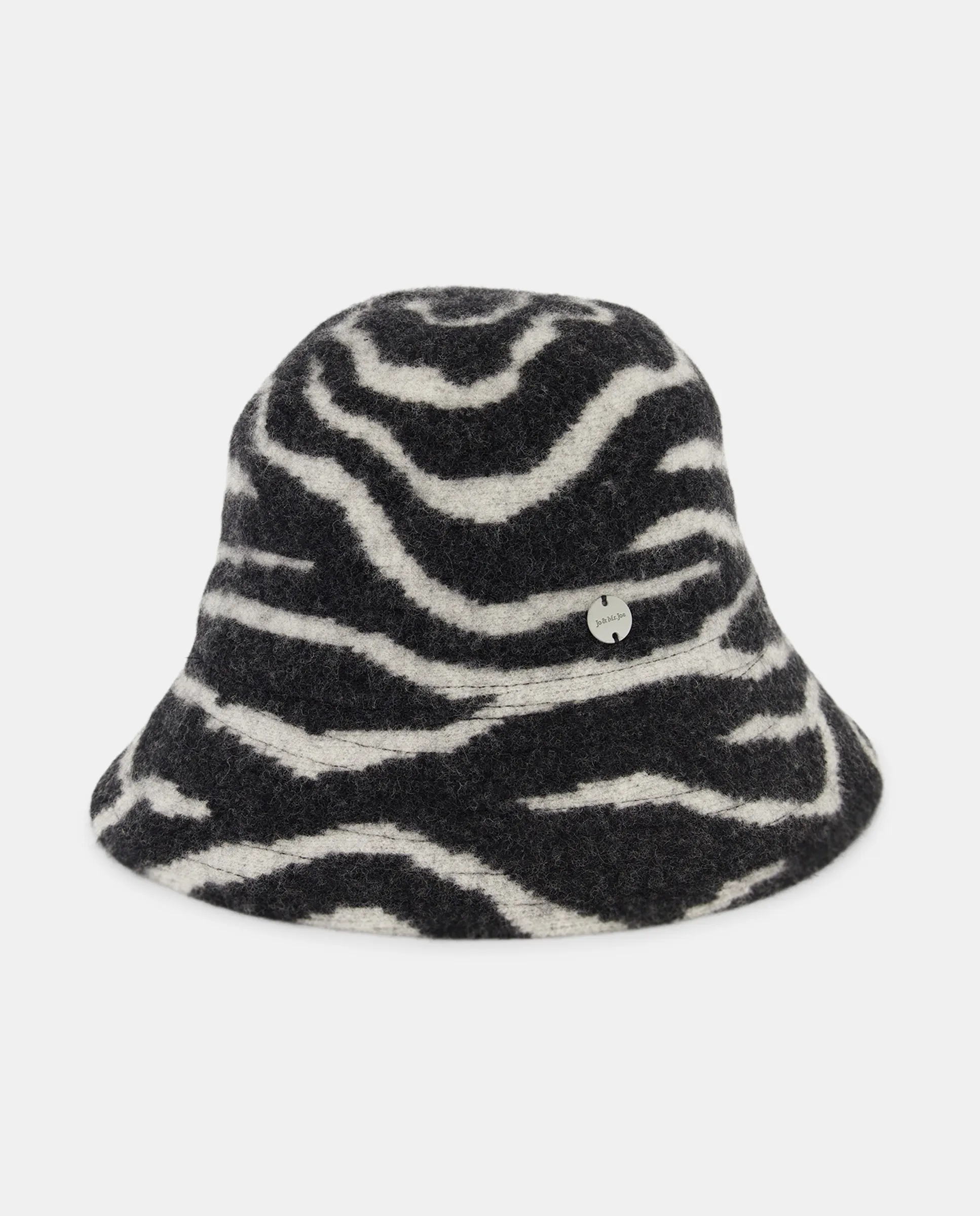 

Полосатая шапка зебра Jo & Mr. Joe, черный