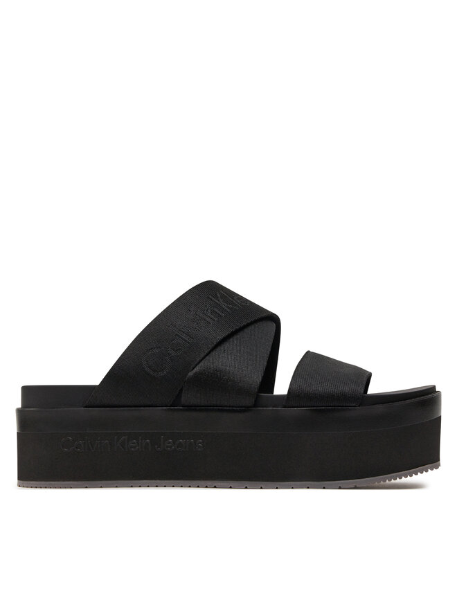 

Шлепанцы Calvin Klein Jeans Flatform Sandal Webbing In Mr, черный