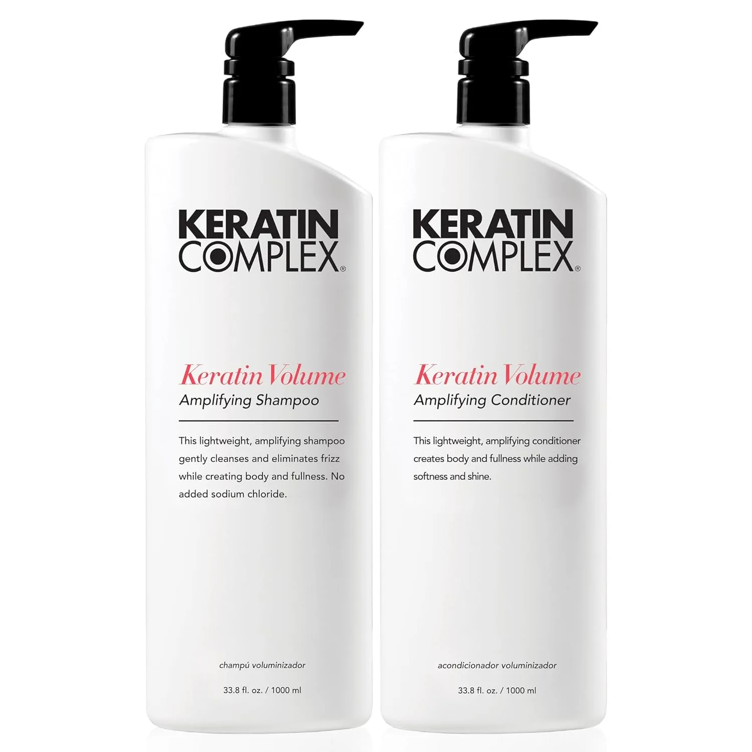 Keratin Complex - Шампунь для придания объема с кератином 1000 мл (2 шт.)