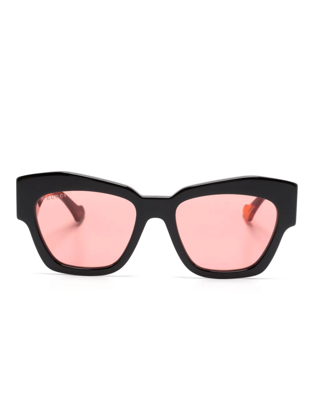 

Солнцезащитные очки в массивной оправе с логотипом Gucci Eyewear, черный