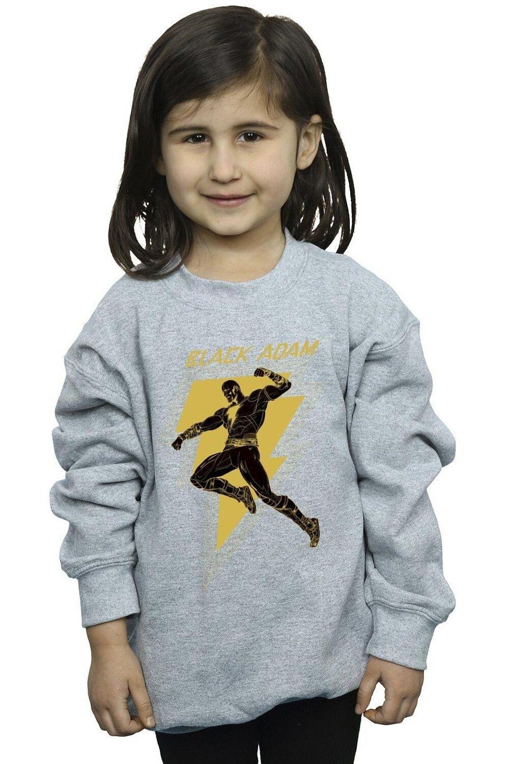 

Черный - Толстовка на груди Adam Golden Bolt DC Comics, серый