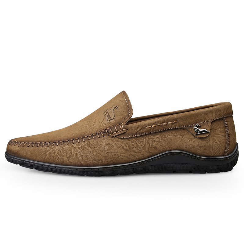 

Повседневные кожаные туфли мужские BECK, Khaki