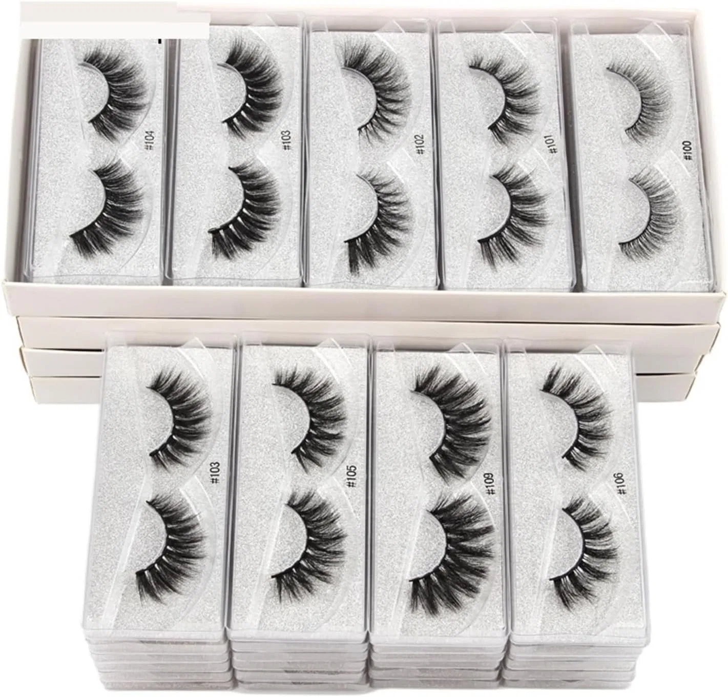Ресницы UAMOU Mink Lashes Bulk, серебристые, 150 пар