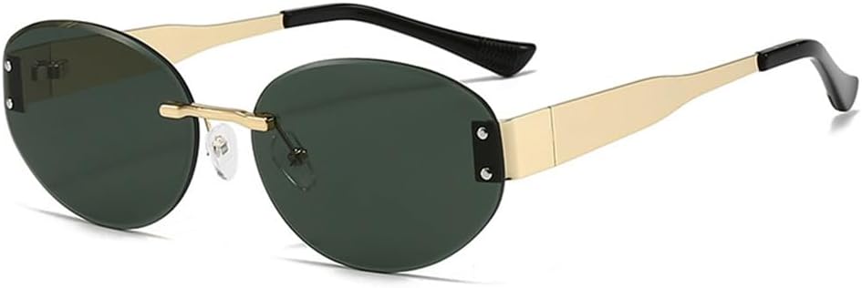 

Солнцезащитные очки UV400 с защитой от УФ-излучения - овальные без оправы в стиле металлик-панк, подходят для женщин и мужчин, для бега и занятий спортом на открытом воздухе UYPTK, 15509-c2