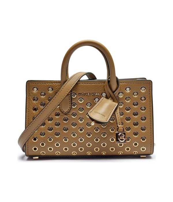 

Сумка-тоут Michael Kors Скарлетт кожаная с заклепками, коричневый