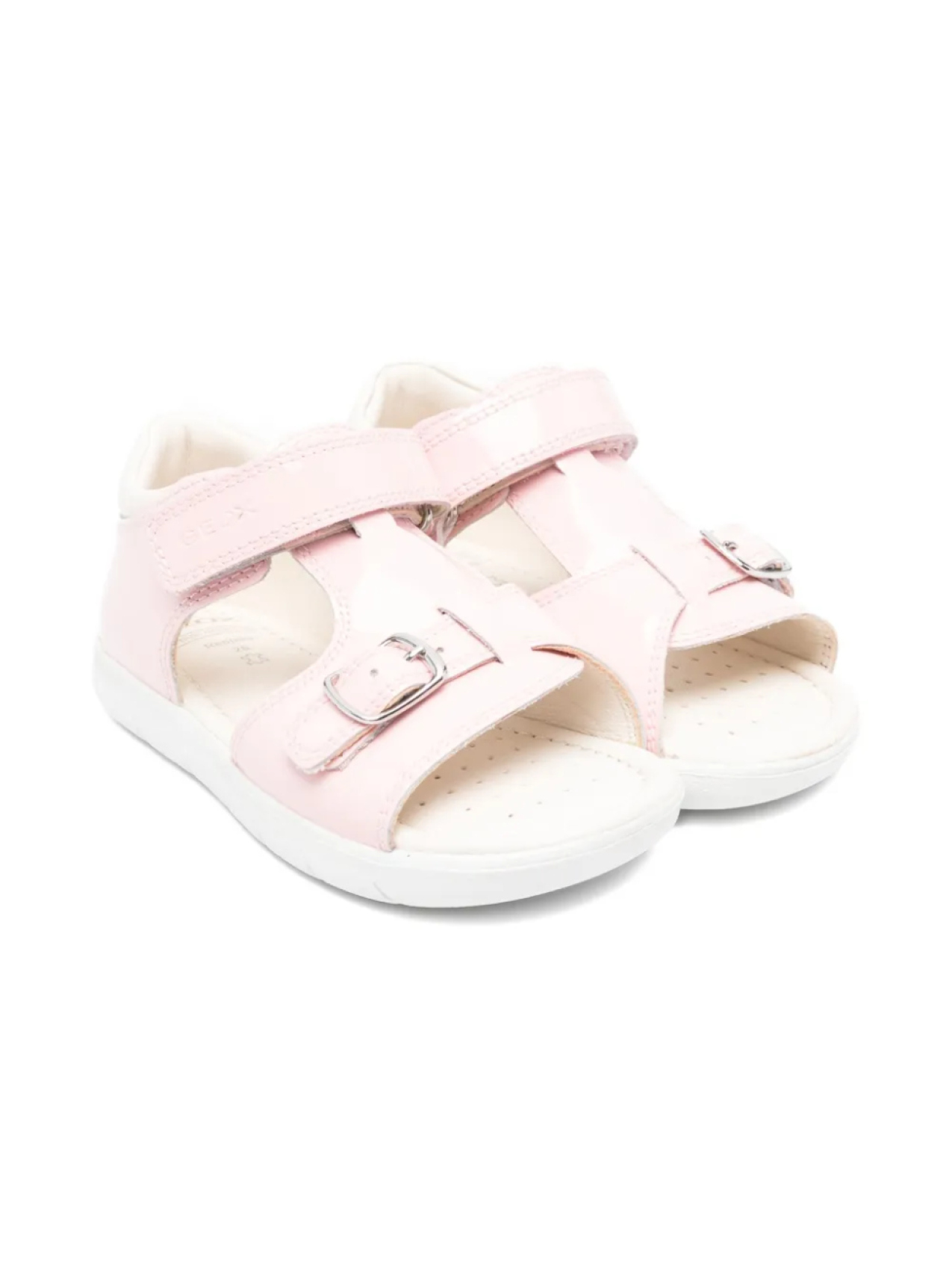 

Сандалии кожаные с пряжкой Geox Kids Alul, розовый