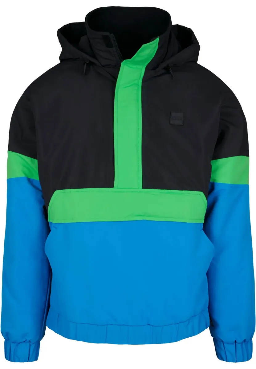 

Куртка всепогодная URBAN CLASSICS " Urban Classics Men's 3-Tone Neon Mix Pullover Jacket" (1 шт.), с капюшоном, синий