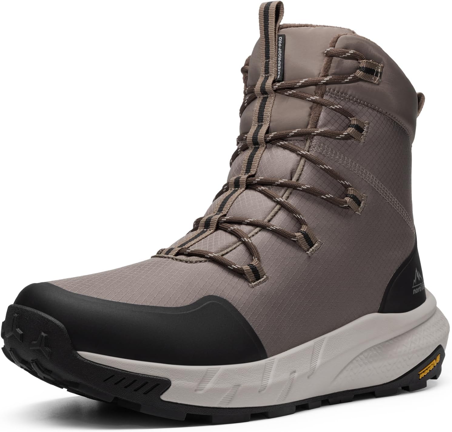 

Зимние мужские ботинки NORTIV 8 широкого типа с захватом на снегу и льду, утепленные, водонепроницаемые, легкие и удобные для походов на открытом воздухе, черный