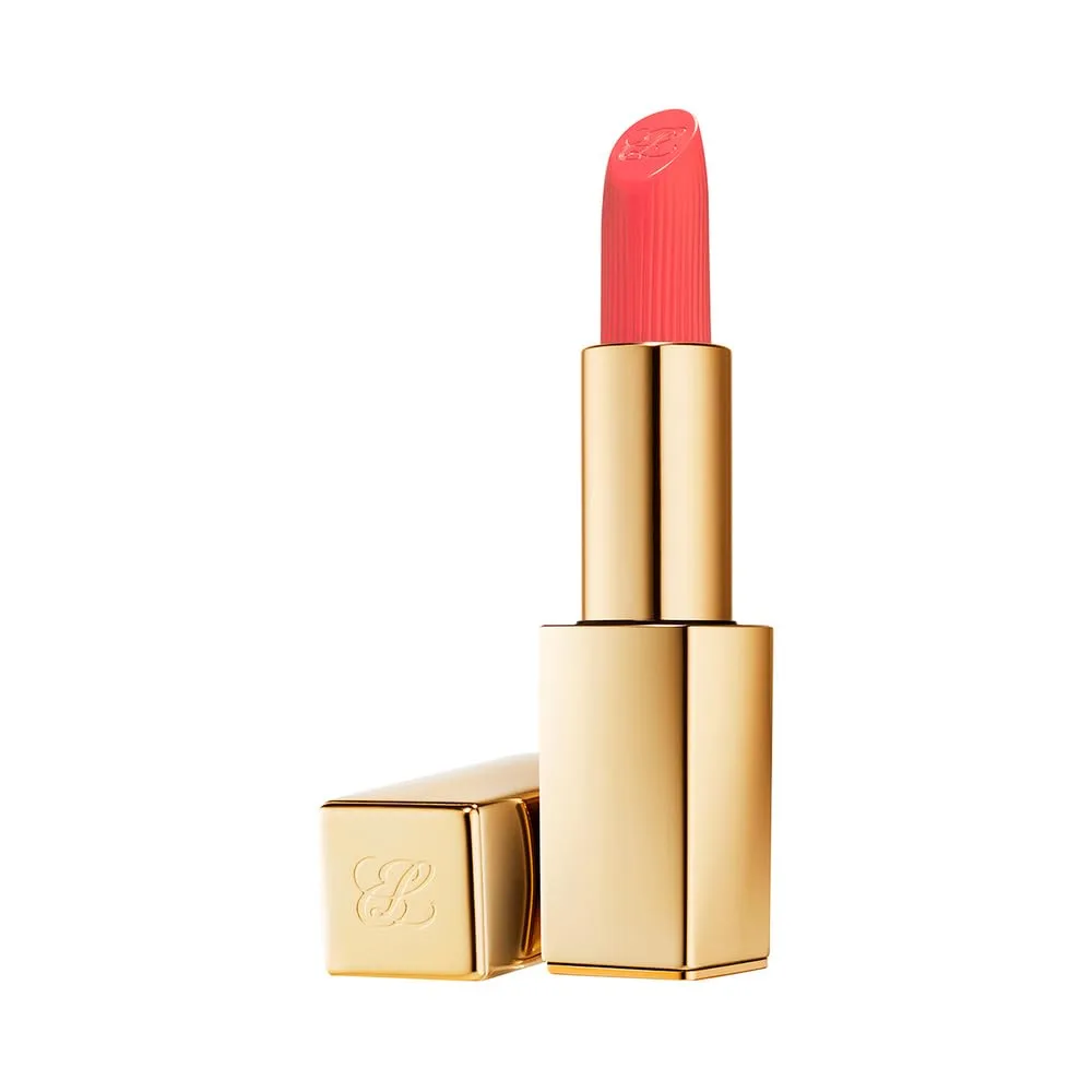 Матовая помада Estée Lauder Pure Color Long-Lasting Matte Lipstick для женщин с матовым финишем | Увеличивает объем и питает, 0,12 унции, 600 Visionary - A vibrant peachy coral with a warm undertone