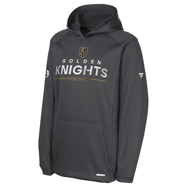 Юношеская серая толстовка Vegas Golden Knights Authentic Pro Rink Raglan Fanatics — фото 3